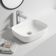 455*325*135mm Bathroom Oval Above Counter White Ceramic Wash Basin